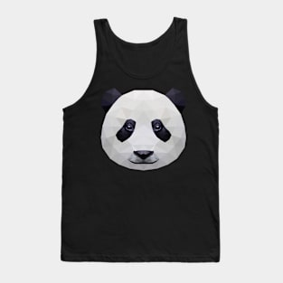 Pixelated Panda Face Nerd Animal Lover Gift Tank Top